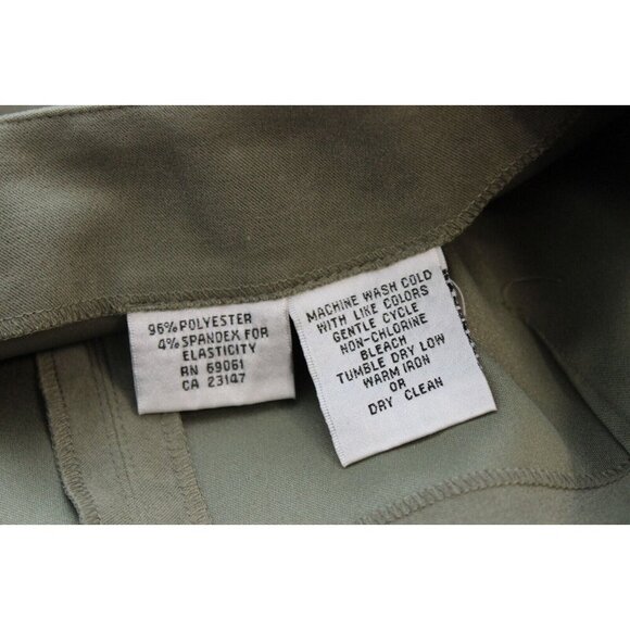 Talbots Maxi Skirt Size 10 Olive Green Perforated Boho Stretch A-Line Festival - Picture 14 of 14